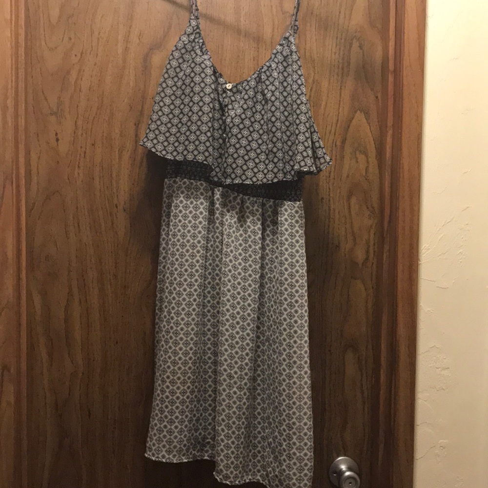 Strappy Back and White Patterned Dress